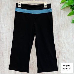 Capri Pants, Yoga/Pilates, Black w/Blue Stripe at the Waist *WO